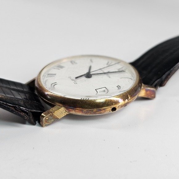 Vtg Hamilton Watch Swiss Made Quartz 14k Gold Electroplated 715001-4  -PARTS- - Picture 5 of 10